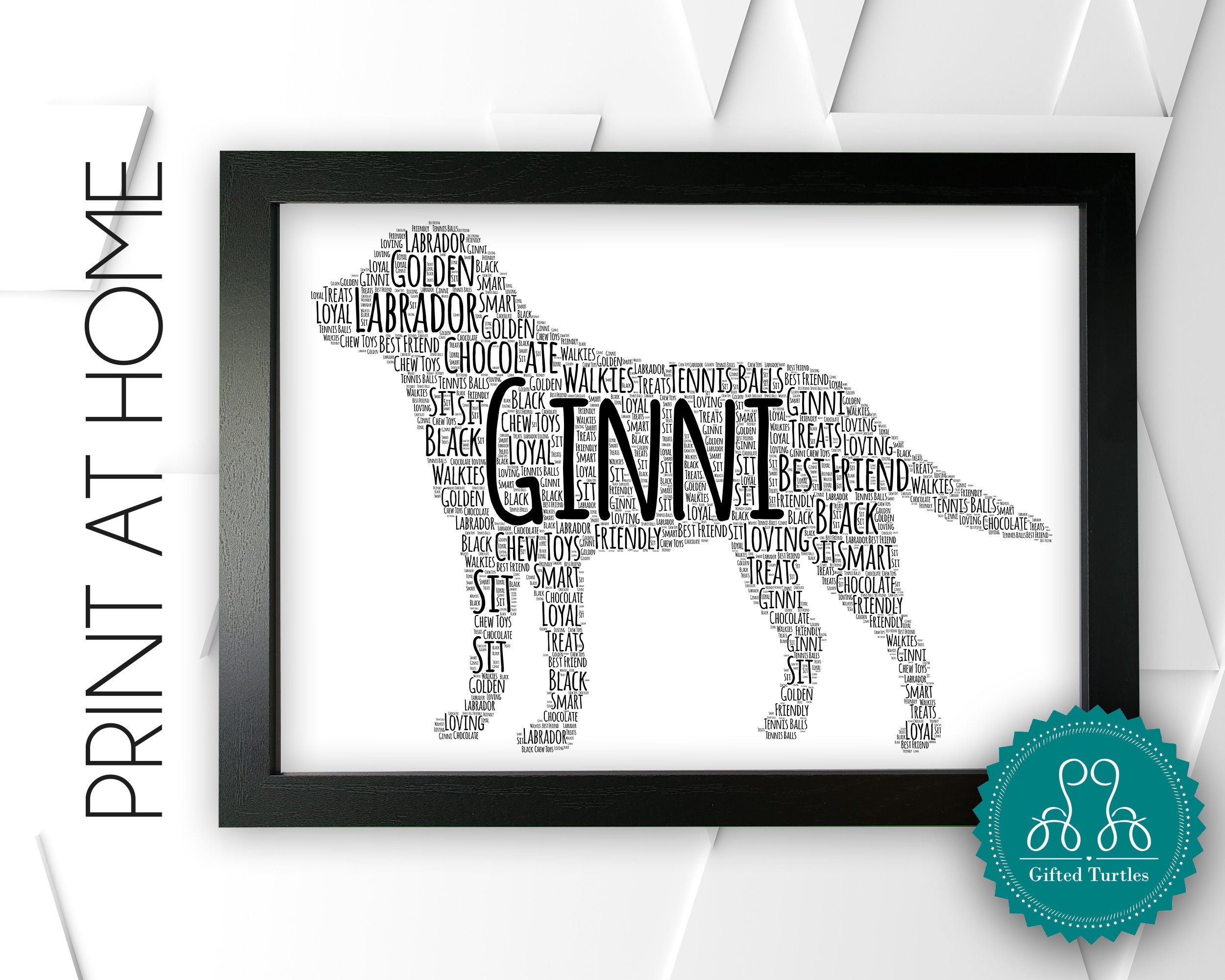 Personalised PRINTABLE Labrador Word Art Gift Dog Lover Gift Etsy UK