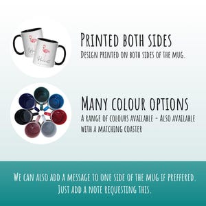 Taza personalizada de flamenco - Ideal para amantes de los animales - Taza y posavasos - Eres Flamazing - Regalos para ella - Diseño de acuarela MGZ422 imagen 5
