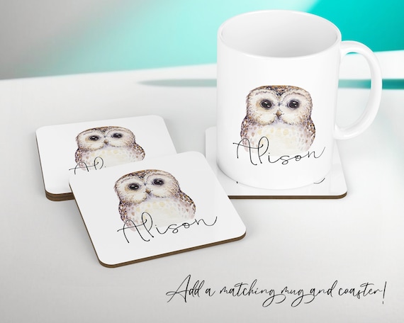 Personalised Owl Cushion Gift Printed Name Design Cushion Throw