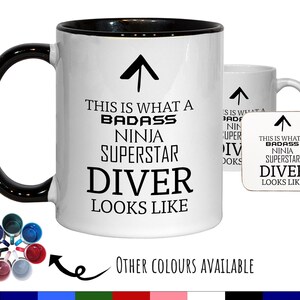 This Is What A Badass Diver Looks Like 11oz Coffee Mug Tea Gift Idea For Scuba Diving Free Diving Instructor Coach Swimming Diving MG0767