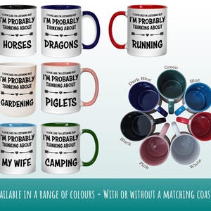 I'm Probably Thinking About Horses Mug Gift 11oz Coffee Mug Gift Idea For Horse Rider Instructor Equestrian Sport For Him Her MG0281 image 7