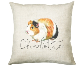 Personalised Guinea Pig Cushion Gift Printed Name Design - Cushion Throw Pillow Gift For Mum Friend Bedroom Birthday Christmas Gift CS330