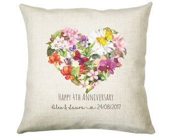 Goo Goo Dolls Iris Lyrics Heart Cushion 2nd Cotton Anniversary Wedding Gift 