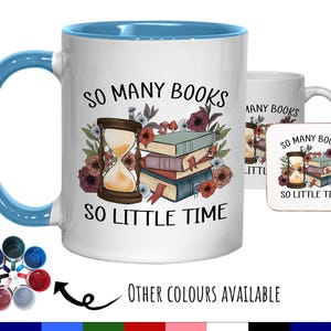 Gifts for Book Lovers Mug - Ceramic Coffee Tea Mug Gift for Fans of Books and Reading So Many Books Design Secret Santa Gift for Her MG0930