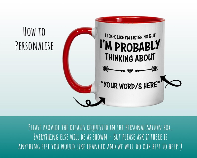 I'm Probably Thinking About Horses Mug Gift 11oz Coffee Mug Gift Idea For Horse Rider Instructor Equestrian Sport For Him Her MG0281 image 3