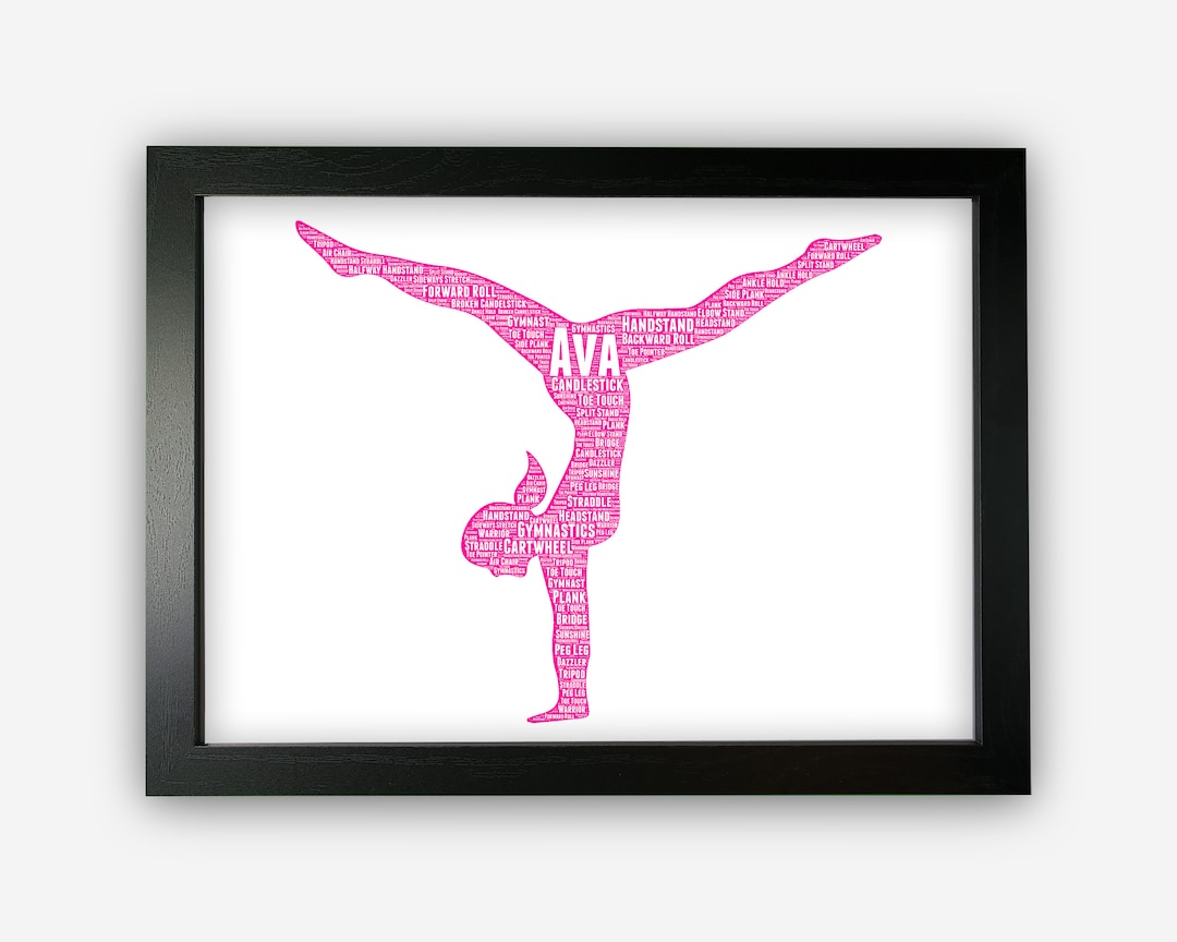 Personalised Gymnastics Gift for Girls Gymnast Gift Gymnastics Word Art