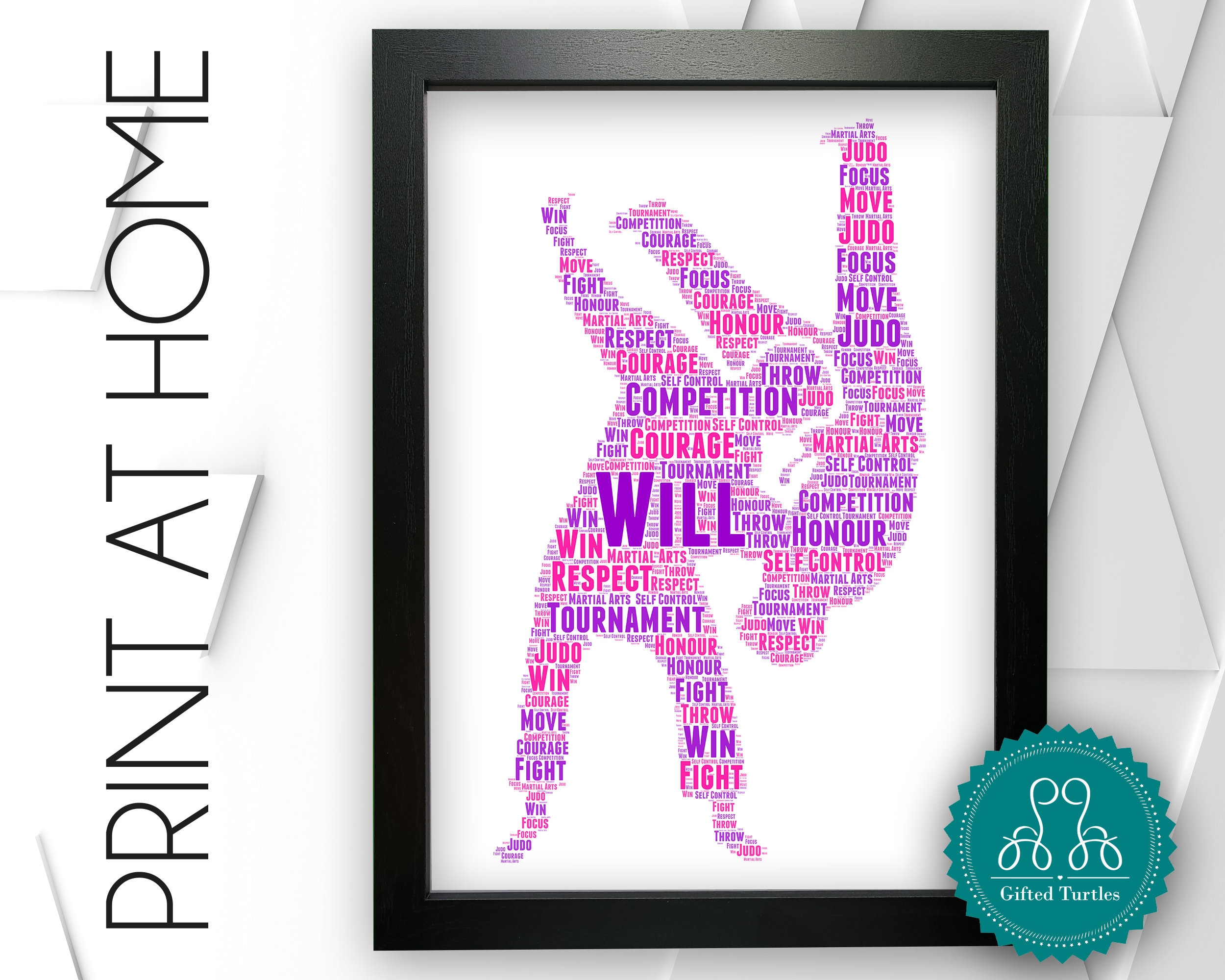 Personalised PRINTABLE Judo Word Art Gift Martial Arts Gifts - Etsy UK