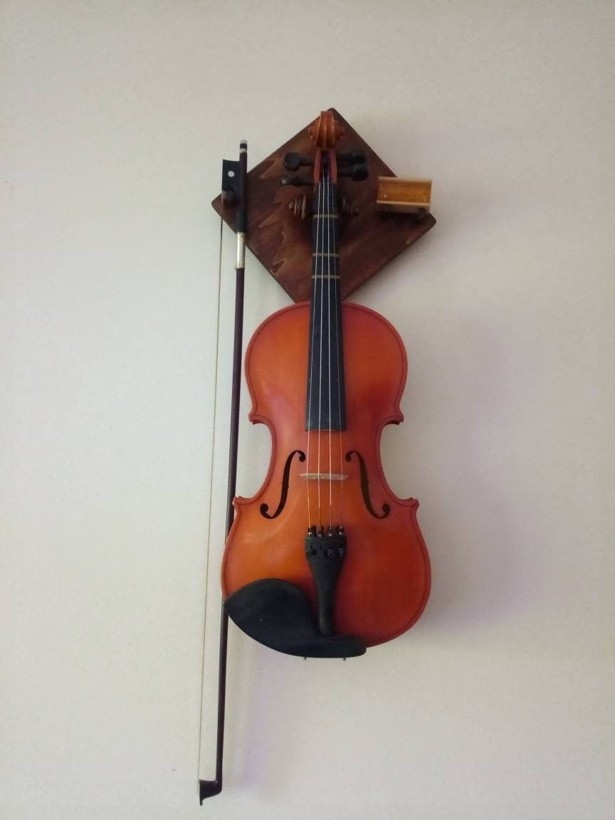 Violin hanger handmade Wall Mount Wood violin viola Gift Etsy