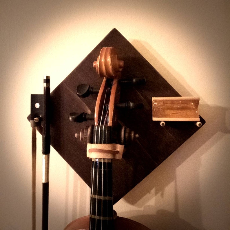 Violin Hanger Handmade Wall Mount Wood Violin Viola Gift Etsy