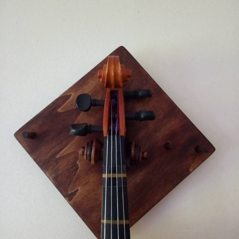 Violin Hanger Handmade Wall Mount Wood Violin Viola Gift Etsy