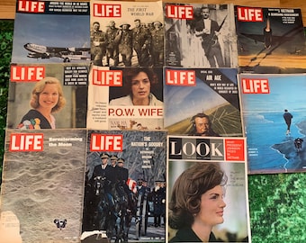 Vintage Life Magazines 1960s/70s, Look Magazine, Aviation, War, NASA, Moon, History, Space History, Kennedy