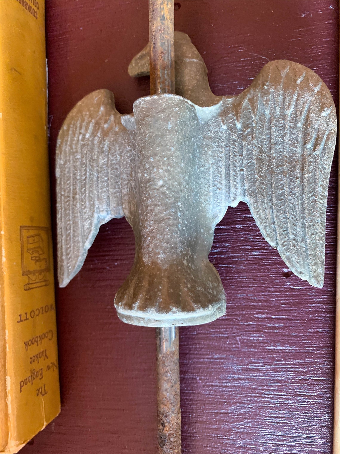 Eagle Flagpole Staff Topper Vintage Metal Detailed Silver Etsy