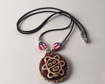 Puerto Rico Flag Beads Necklace Etsy