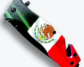 Utility knife Mexico flag