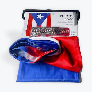 Puerto Rico flag shower curtain
