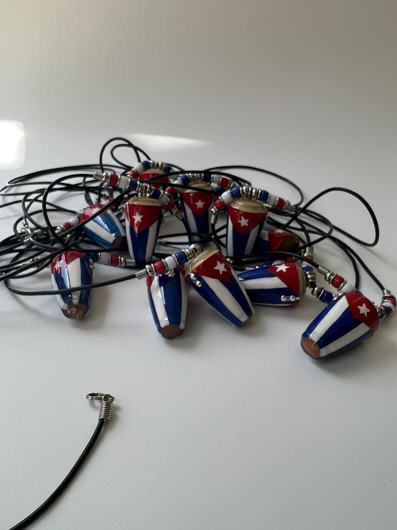 Conga Necklace Cuba Flag Etsy