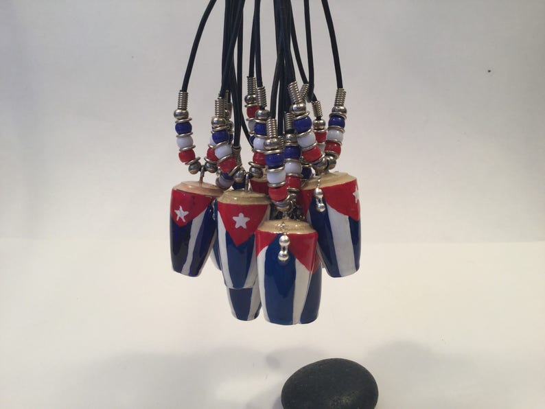 Conga Necklace Cuba Flag Etsy