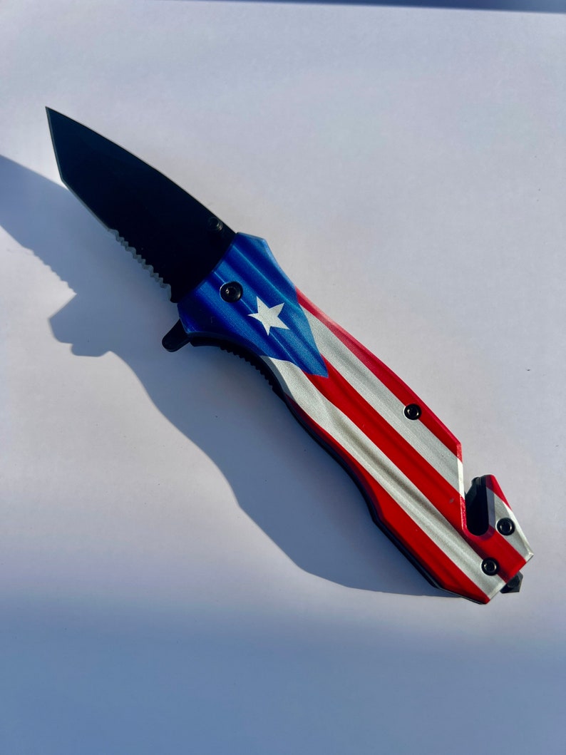 Utility Knife Puerto Rico Flag Etsy