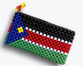 Sudan purse beaded flag