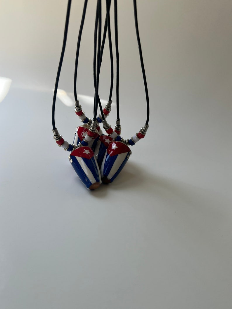 Conga Necklace Cuba Flag Etsy