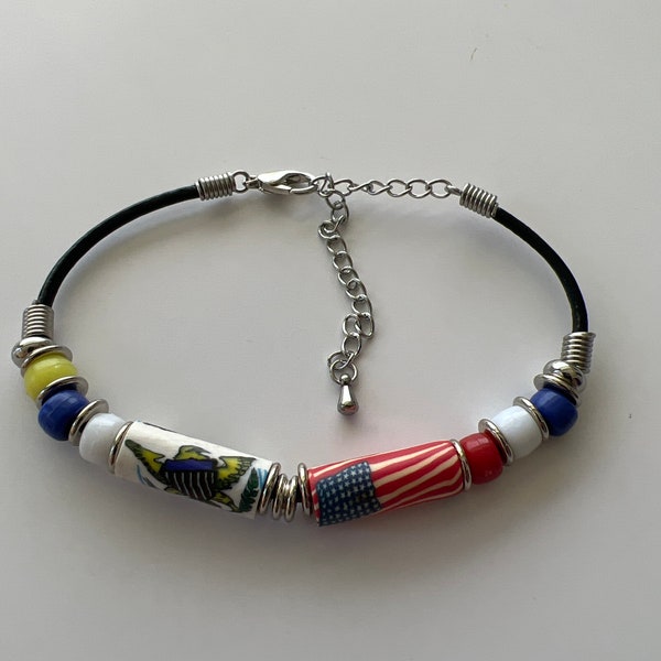 US Virgin Islands/ USA bracelet anklet flags