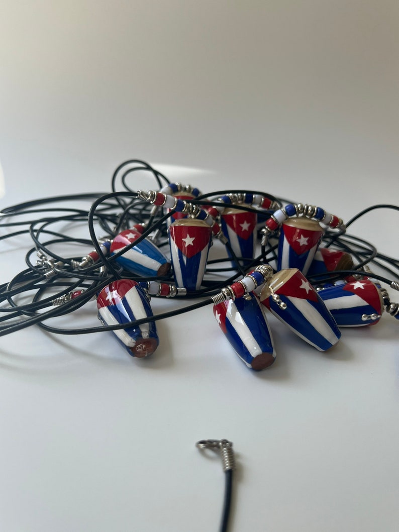 Conga Necklace Cuba Flag Etsy