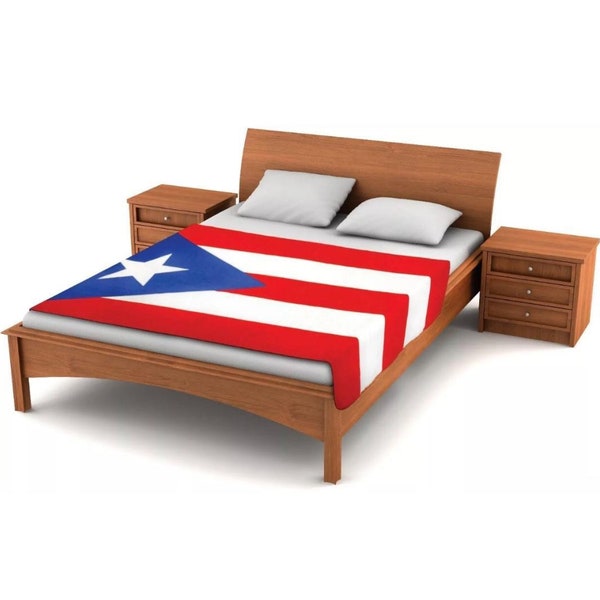 Boricua Puerto Rico Flag Throw Blanket, Super-Soft, Machine Washable, Puerto Rican Flag Throw - 50” X 60” inch