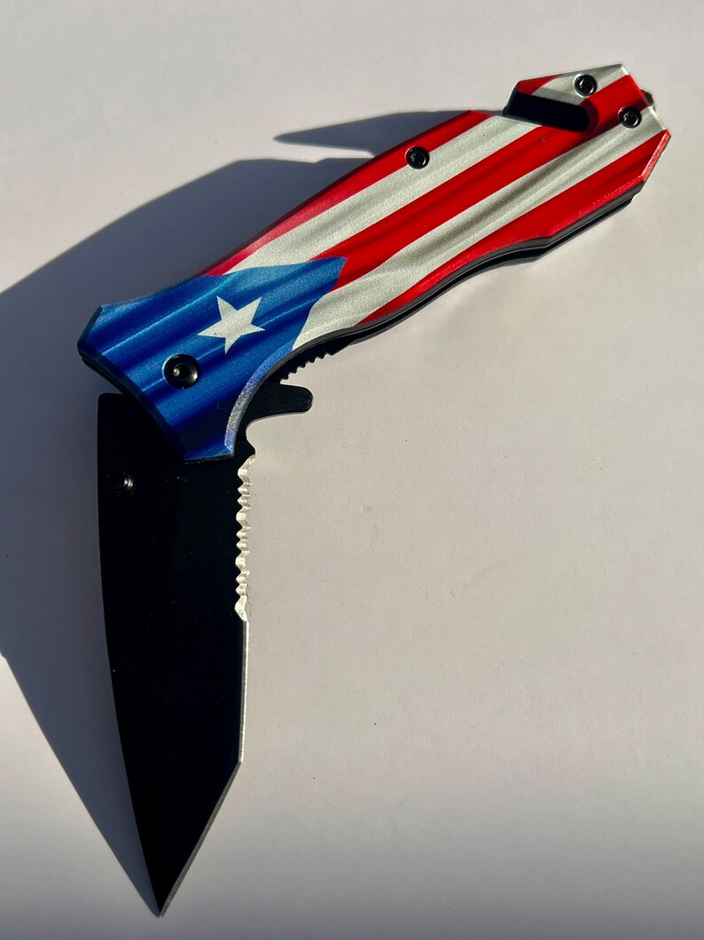 Utility Knife Puerto Rico Flag Etsy
