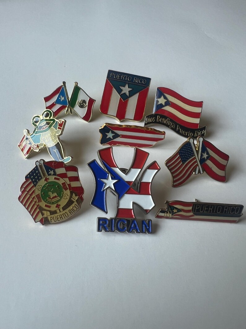 Puerto Rico Flag Lapel Pins Lot of 9 - Etsy