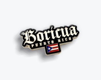 Boricua Puerto Rico flag pin