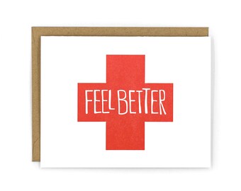 Feel Better Letterpress Card