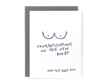 Boobs Letterpress Card