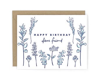 Carte de typographie Wildflower d’anniversaire