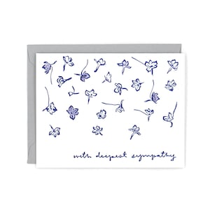 Carte de sympathie floral typographie - bucolique à la main
