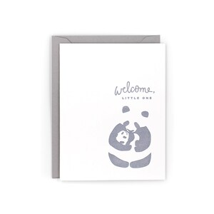 Cartão Tipográfico Bebê Panda