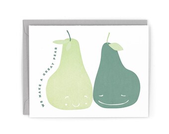 Great Pear Letterpress Card