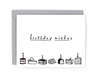 Cumpleaños Pastel Letterpress Tarjeta