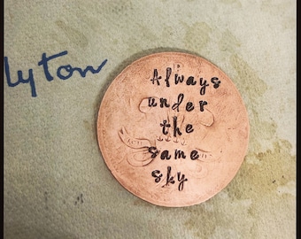 Long Distance Army Wife YOU WILL FOREVER BE MY ALWAYS Vintage Pocket//love Token
