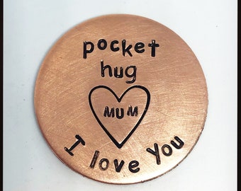 love pocket token self isolating boyfriend long distance miss you gift keepsake Post Quarantine Hug Token Parents friend