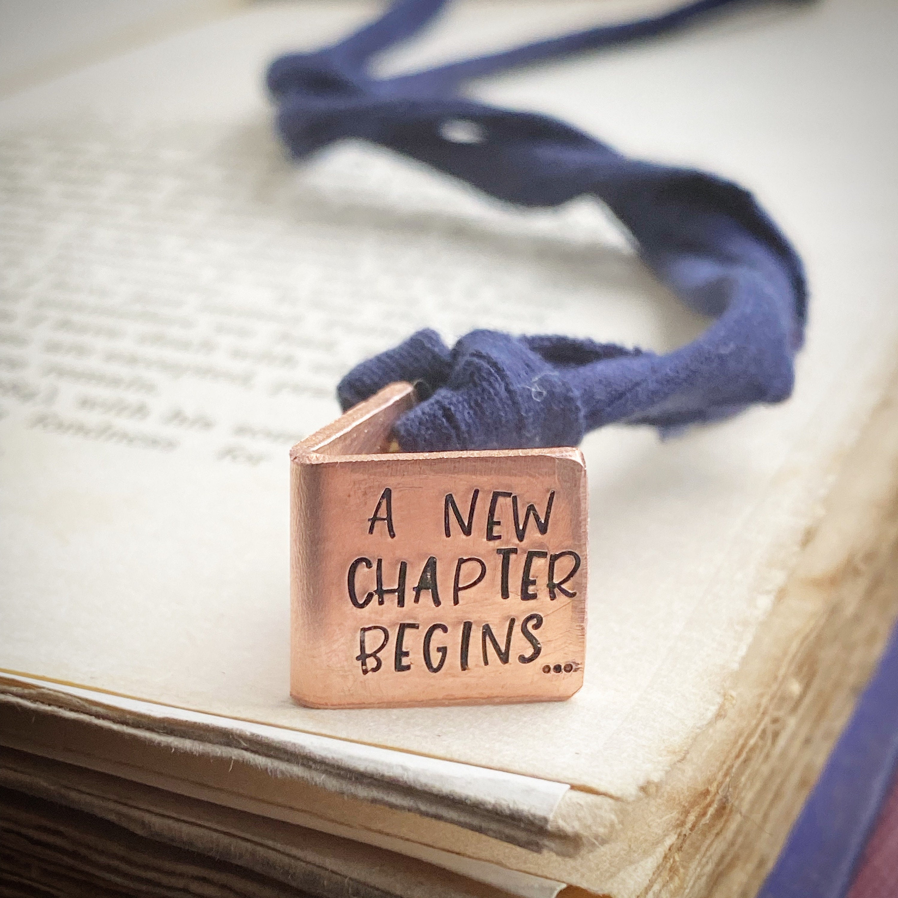 A New Chapter Begins… Personalised Tiny Book Bookmark Book