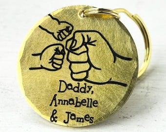 Personalised Gift for Dad Daddy. New Dad, Fathers Day, Birthday, Christmas Keyring.