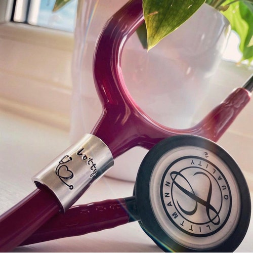 Personalised Hand Stamped Stethoscope Charm Name Tag Gift for Etsy UK