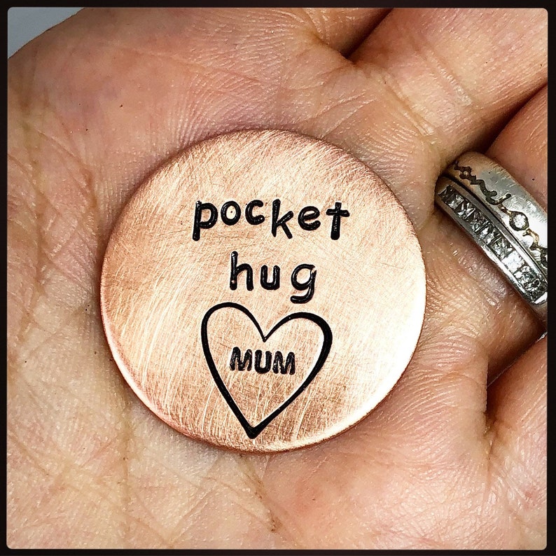 PERSONALISED POCKET HUG love token, self isolating, birthday, wedding anniversary, long distance keepsake. Parents grandparent mum dad image 4