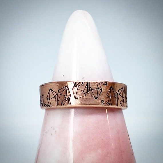 Etsy stamped sale rings