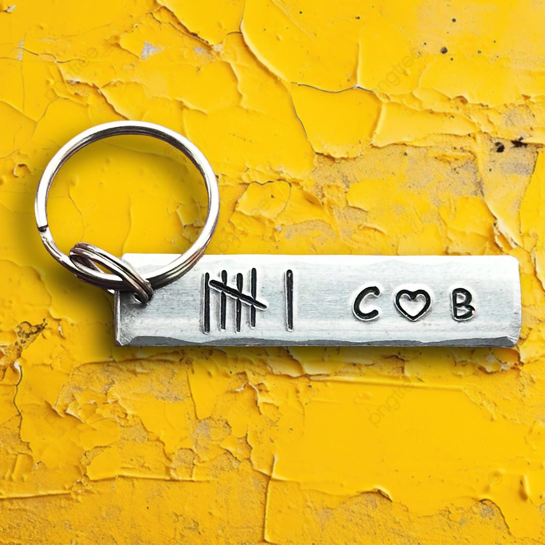 Personalised Couples Initials and Tally Hash Mark Hand Stamped Iron ...