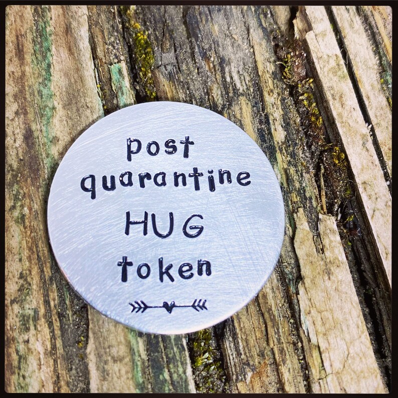 love pocket token self isolating boyfriend long distance miss you gift keepsake Post Quarantine Hug Token Parents friend