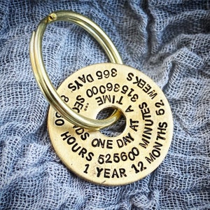 1 jaar 12 maanden 365 dagen. Sobriety Recovery token chip cadeau. Van de ene dag op de andere. Gepersonaliseerde Hand gestempeld Sober alcoholvrij. Terugwinning