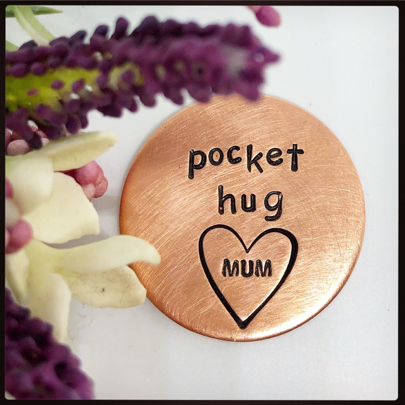 PERSONALISED POCKET HUG love token, self isolating, birthday, wedding anniversary, long distance keepsake. Parents grandparent mum dad image 5