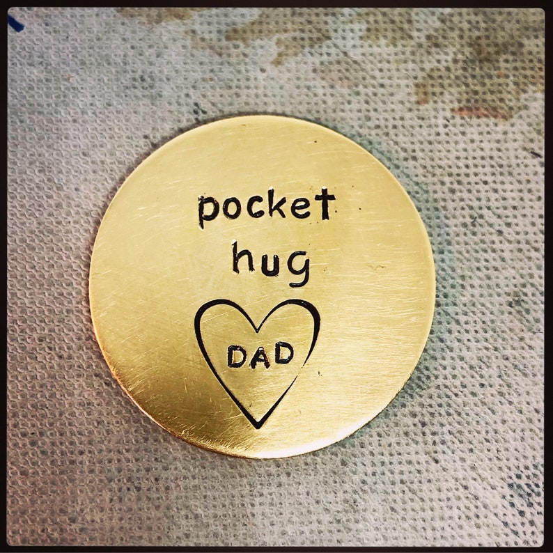 PERSONALISED POCKET HUG love token, self isolating, birthday, wedding anniversary, long distance keepsake. Parents grandparent mum dad image 2