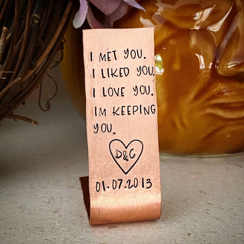 8th Traditional Wedding Anniversary gift PERSONALISED bronze Etsy